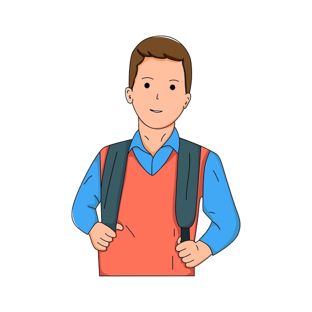 Vector illustratie van kinderen in schooluniformen