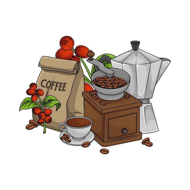 Vector illustratie van koffie