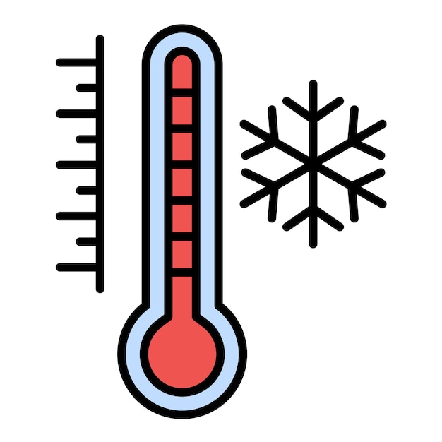 Vector illustratie van koude temperatuurvlakte