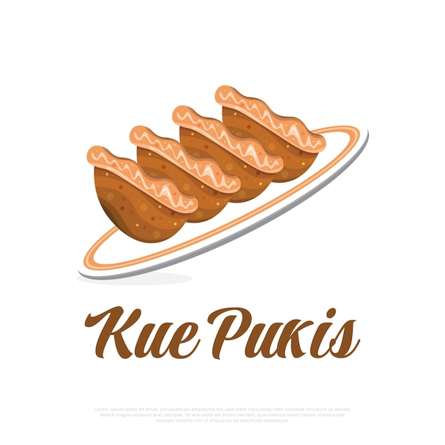 Illustratie van Kue Pukis Indonesische traditionele cake Kue Pancong vectorillustratie