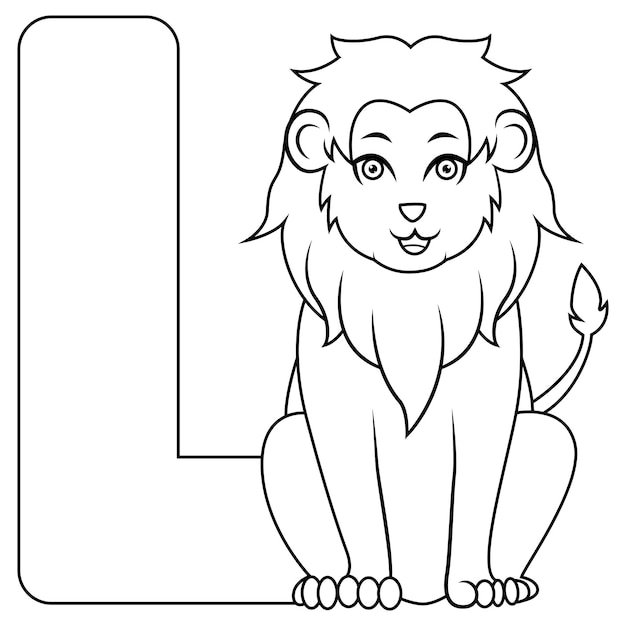 Illustratie van L-brief voor Lion