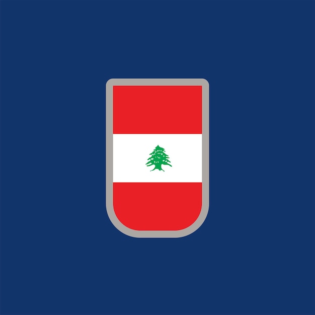 Illustratie van Libanon vlag Template