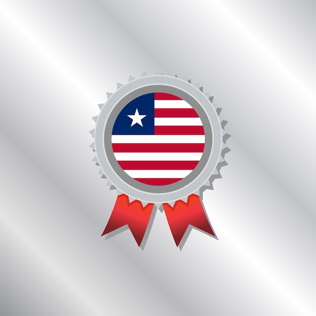 Illustratie van Liberia vlag Template