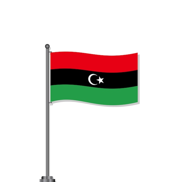 Illustratie van Libië vlag Template