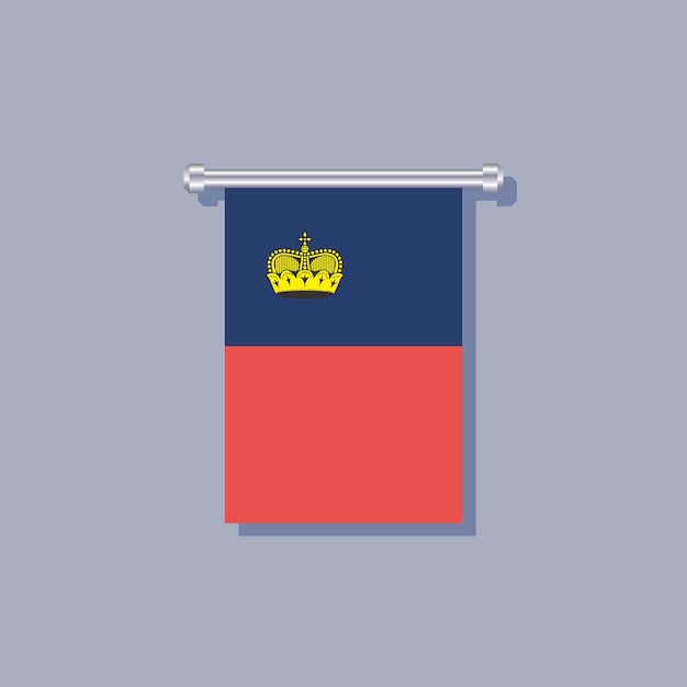 Illustratie van liechtenstein vlag template