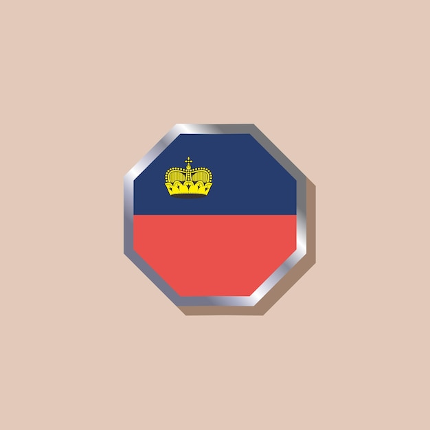 Illustratie van Liechtenstein vlag Template