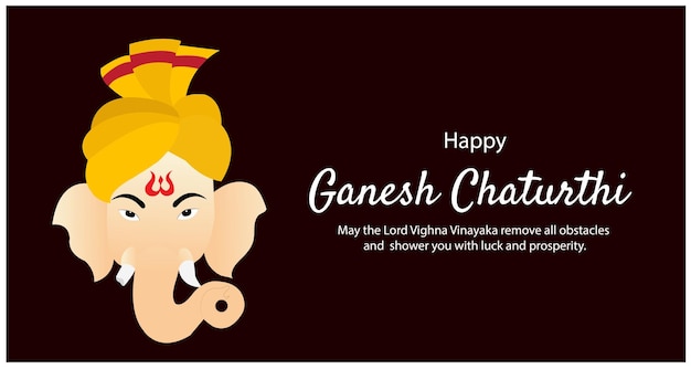 Illustratie van Lord Ganpati-achtergrond voor Ganesh Chaturthi-festival in India