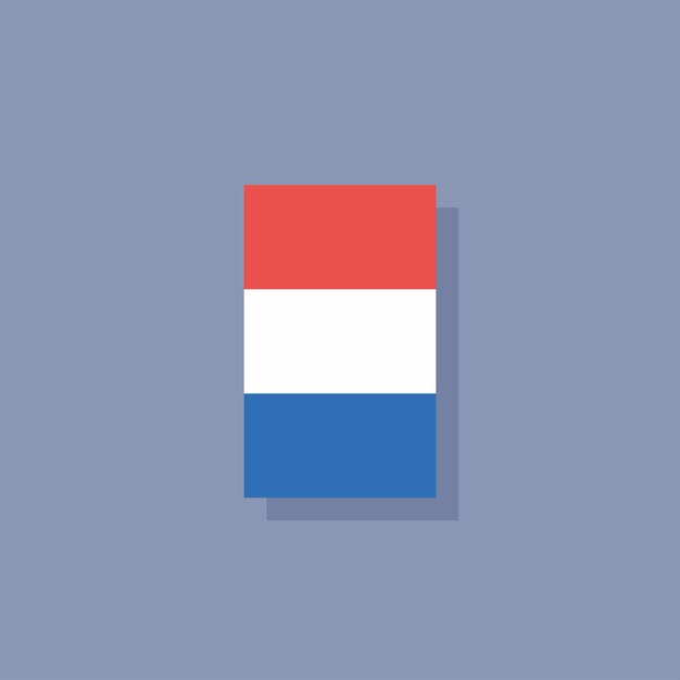 Vector illustratie van luxemburgse vlag template