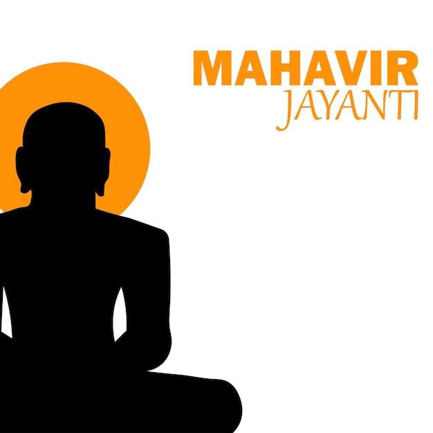 Illustratie Van Mahavir Jayanti Viering Achtergrond.