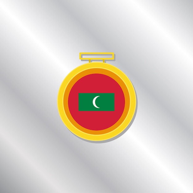 Illustratie van Maldiven vlag Template