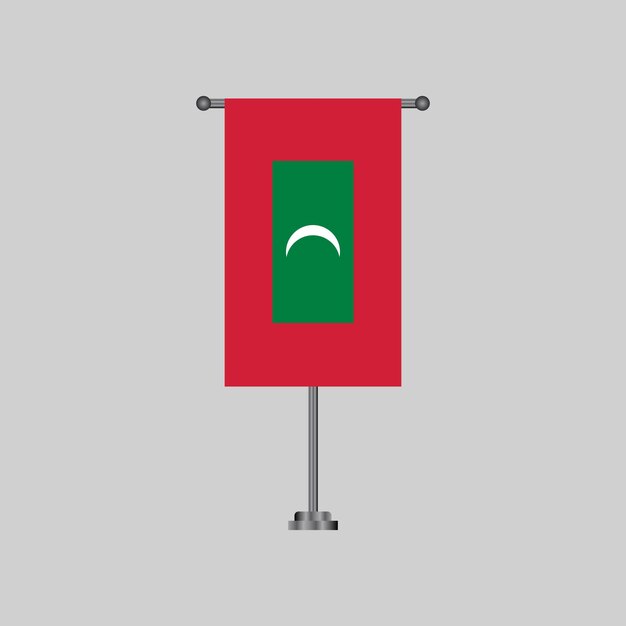 Illustratie van Maldiven vlag Template