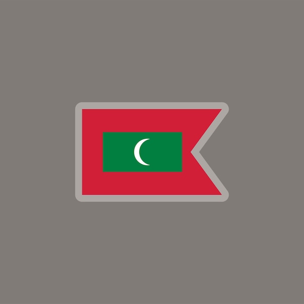 Illustratie van Maldiven vlag Template