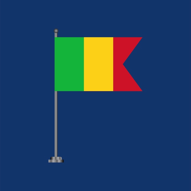 Vector illustratie van mali vlag template