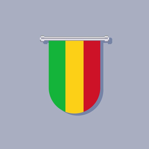 Illustratie van mali vlag template