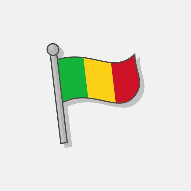 Illustratie van Mali vlag Template