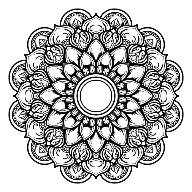 Vector illustratie van mandala art decorontwerp.