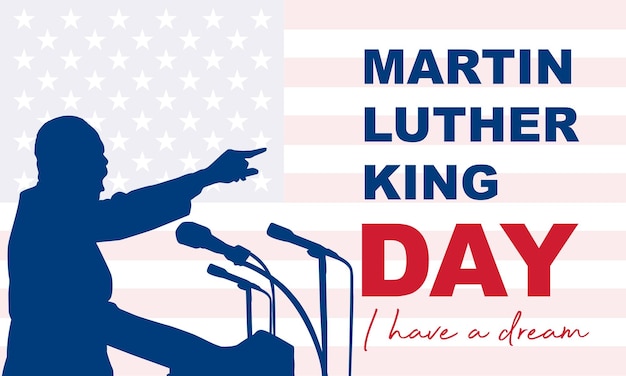 Illustratie van Martin Luther King Jr om MLK-dag te vieren