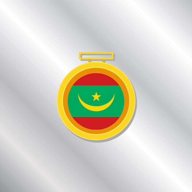 Vector illustratie van mauritanië vlag template