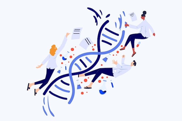 Vector illustratie van menselijk dna