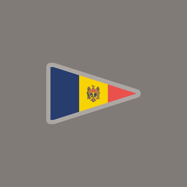 Illustratie van Moldavië vlag Template