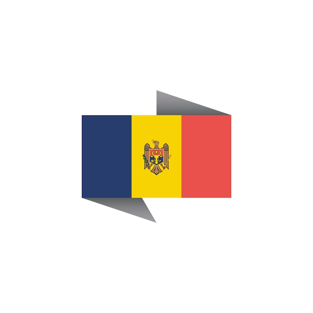 Illustratie van Moldavië vlag Template