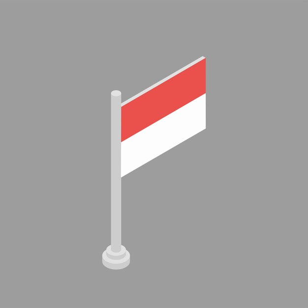 Illustratie van Monaco vlag Template