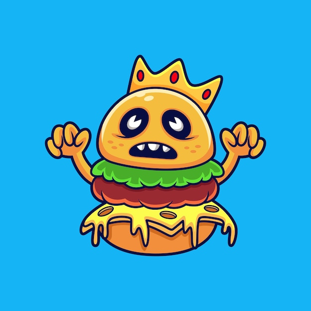 Vector illustratie van monster king burger