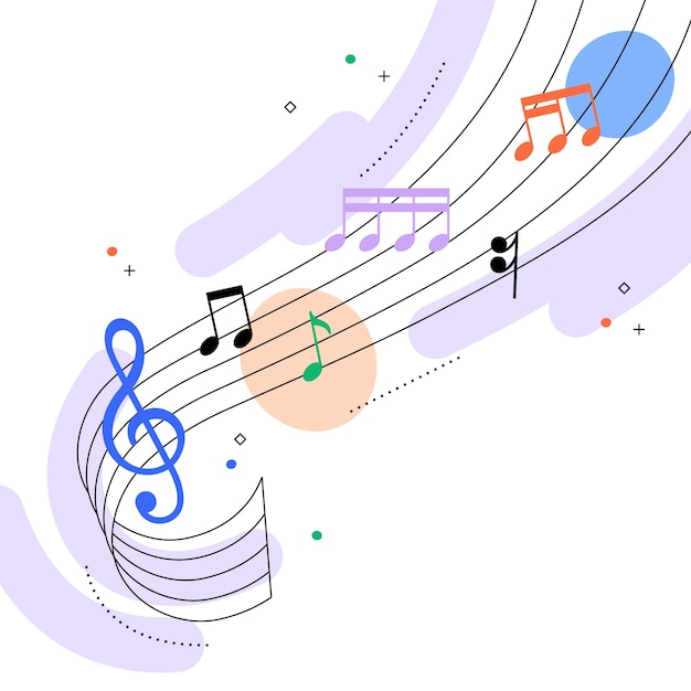 Vector illustratie van muzieknoten
