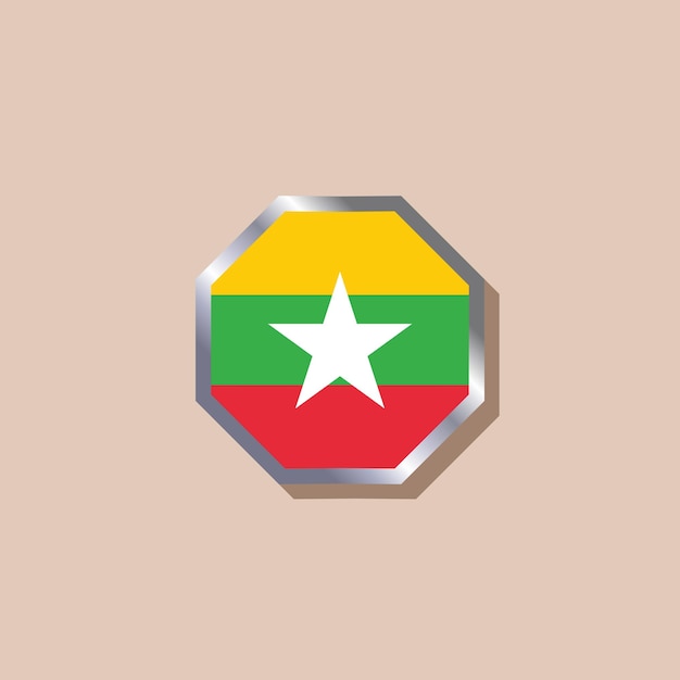 Illustratie van myanmar vlag template