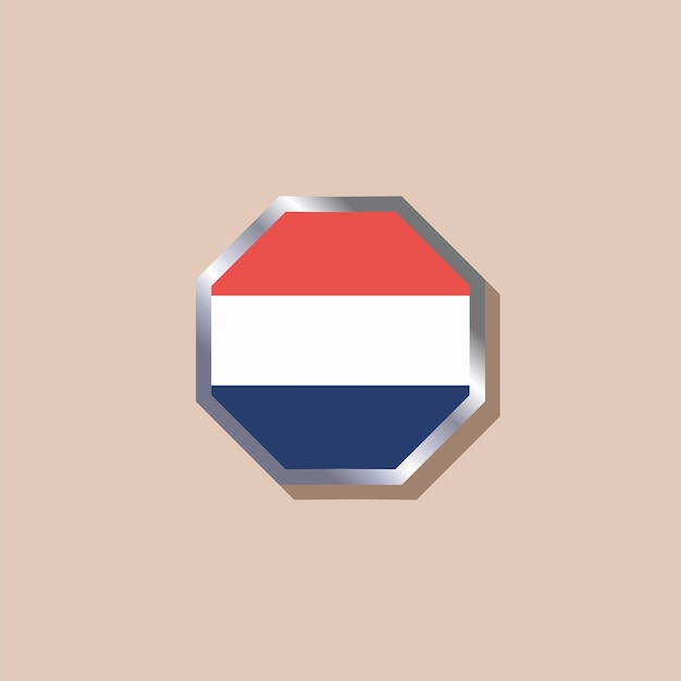 Illustratie van Nederlandse vlag Template