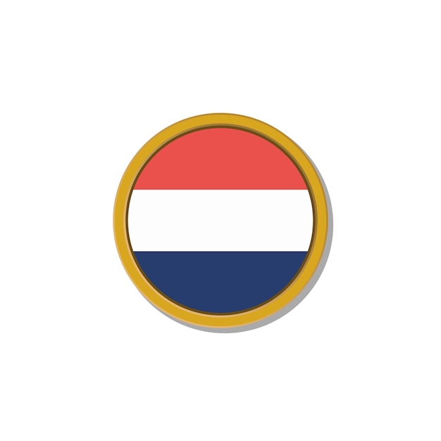 Vector illustratie van nederlandse vlag template