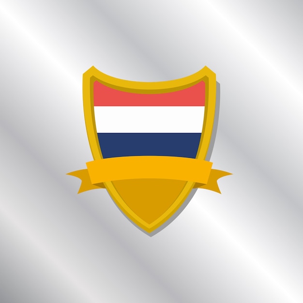 Illustratie van Nederlandse vlag Template