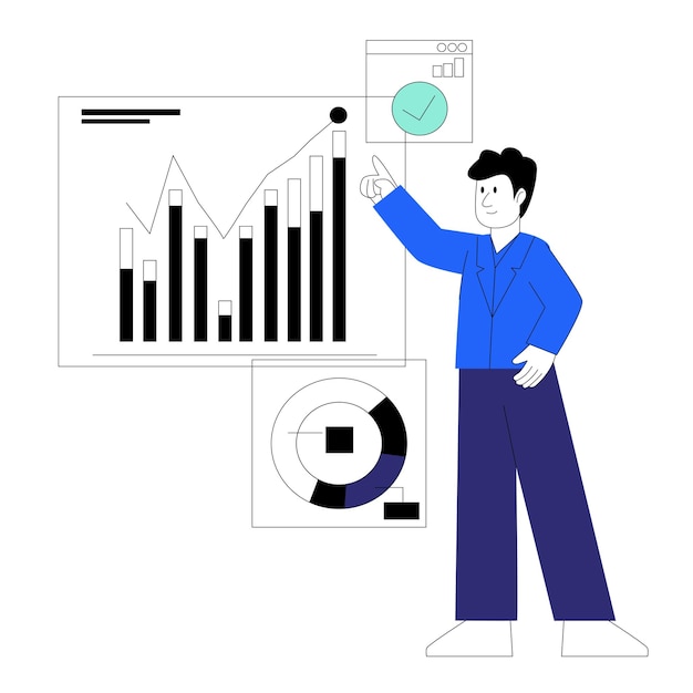illustratie van online zakelijke samenwerking