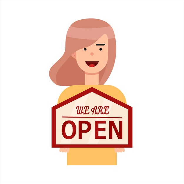 Vector illustratie van open teken