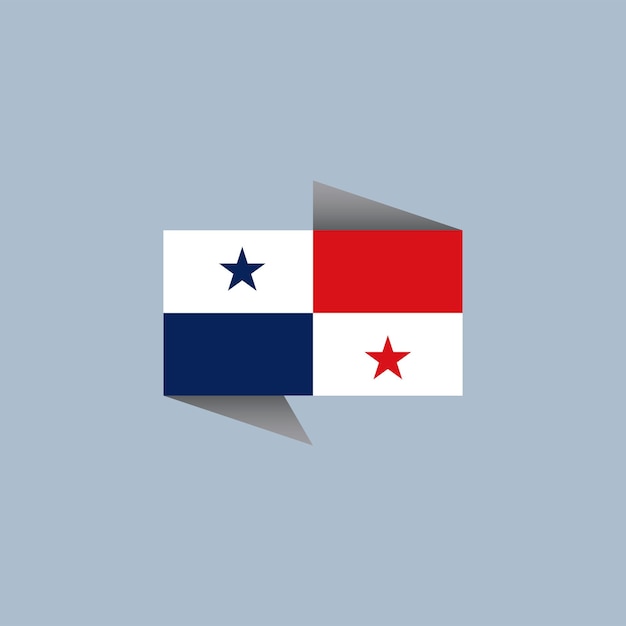 Illustratie van Panama vlag sjabloon