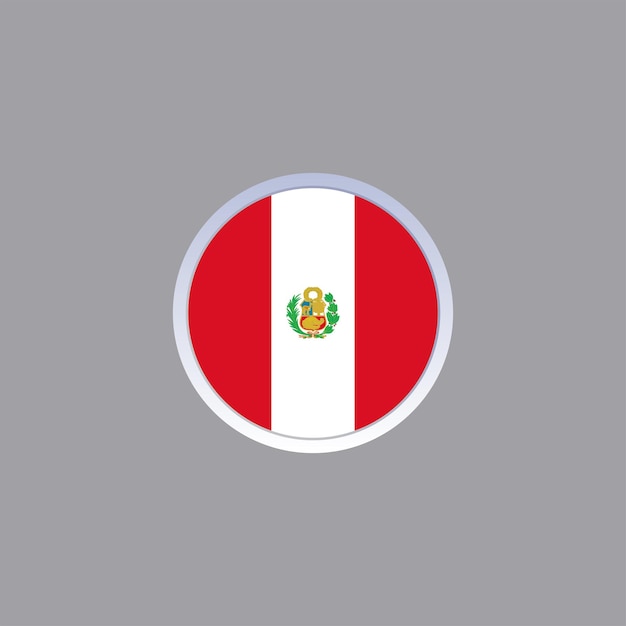 Vector illustratie van peru vlag template