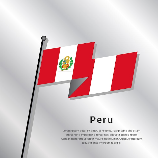 Illustratie van Peru vlag Template