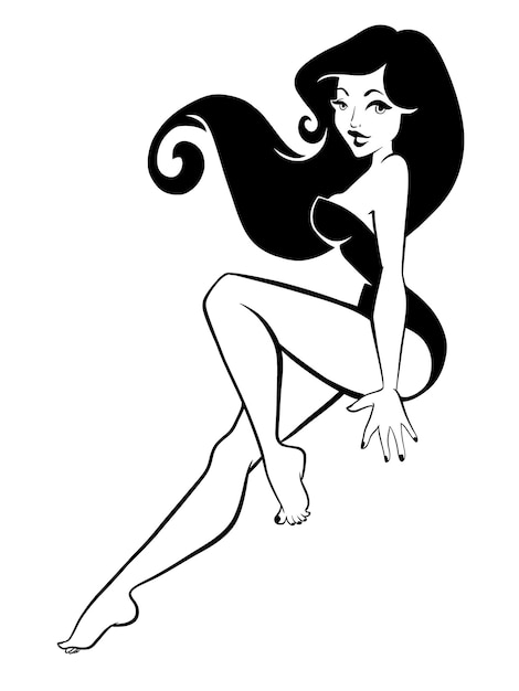 Illustratie van pin-up girl vector