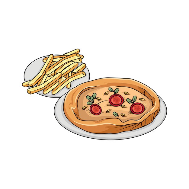 Vector illustratie van pizza