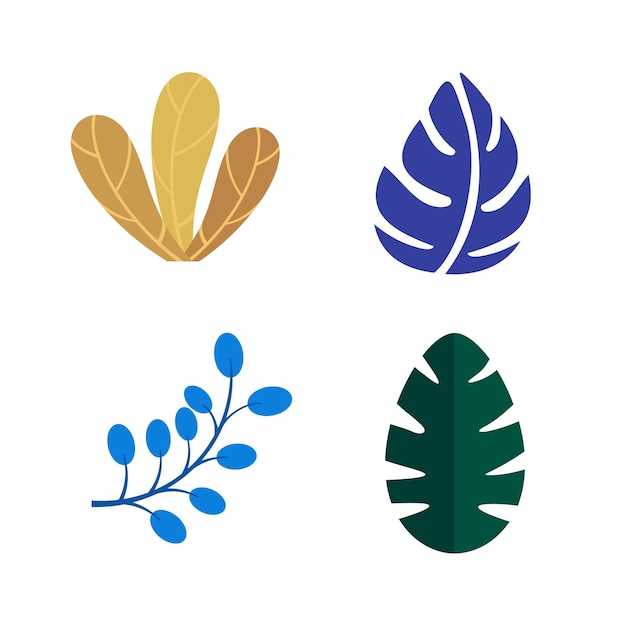 Illustratie van planten en bladeren