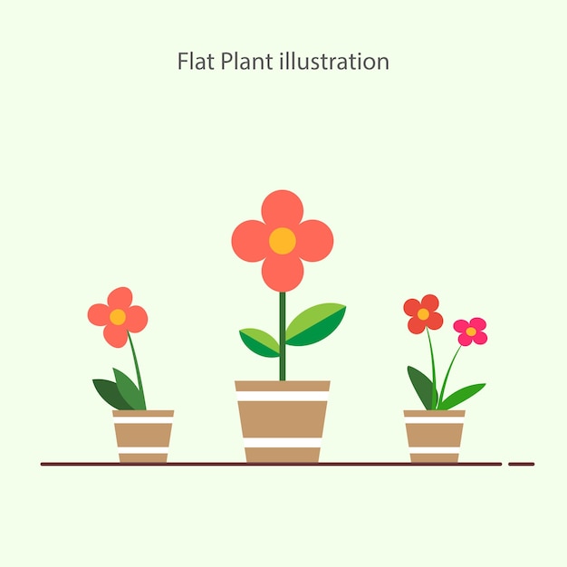 Illustratie van platte plant