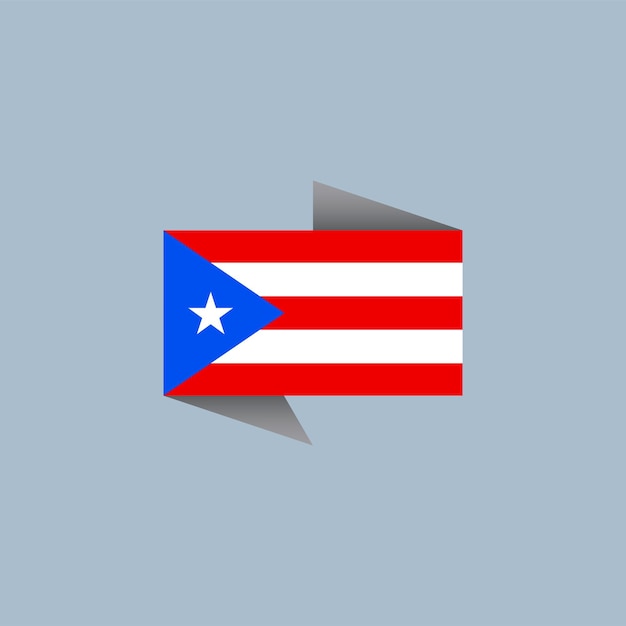 Vector illustratie van puerto rico vlag template