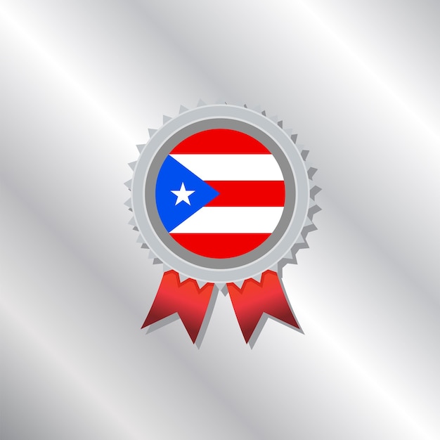 Illustratie van puerto rico vlag template
