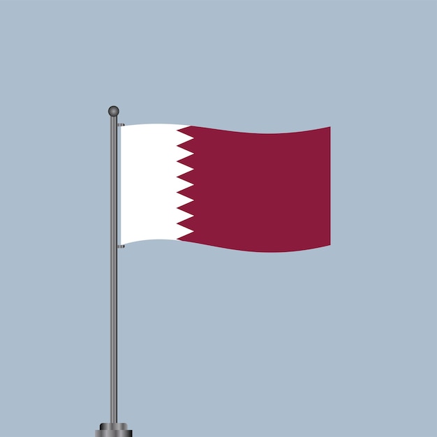 Illustratie van Qatar vlag Template