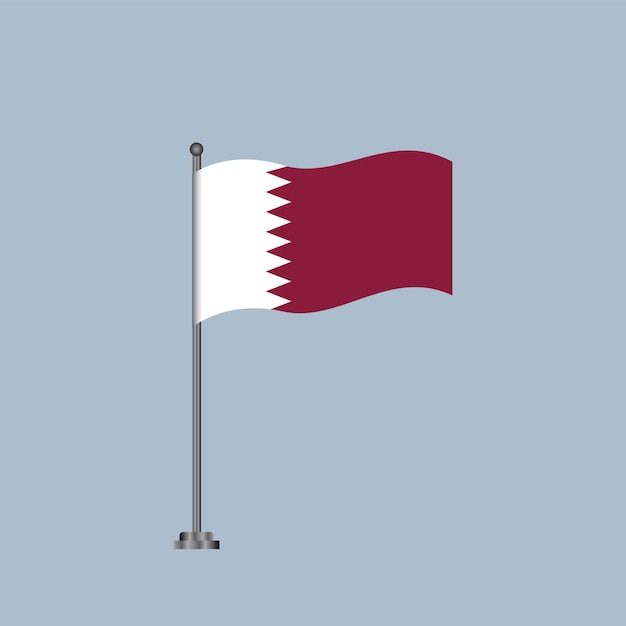 Illustratie van Qatar vlag Template