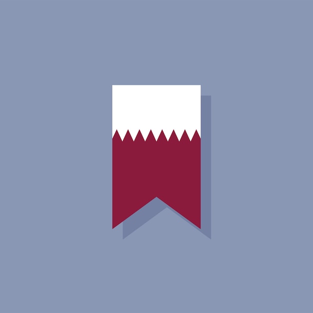 Illustratie van Qatar vlag Template