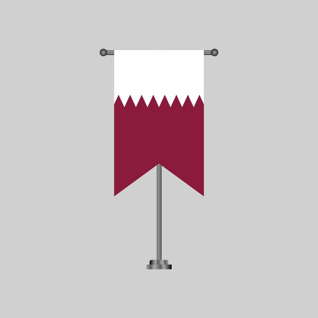 Illustratie van Qatar vlag Template