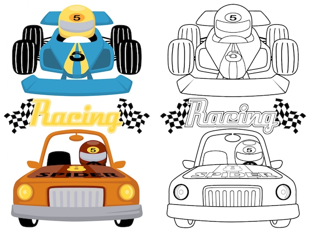 Illustratie van raceauto's