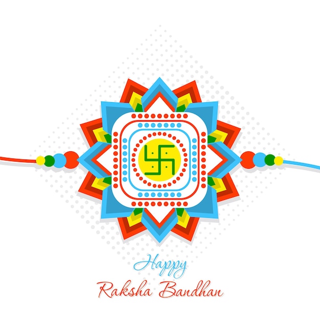 Illustratie van Raksha Bandhan met prachtige Rakhi