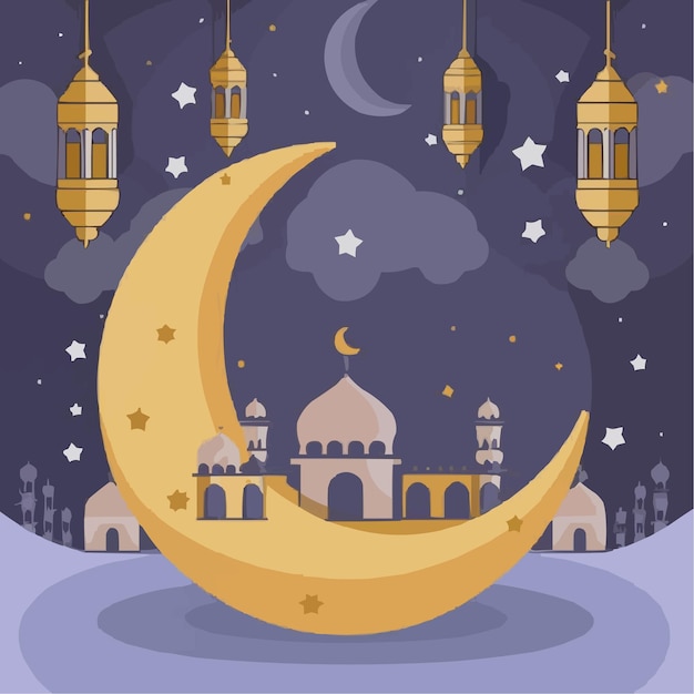 Vector illustratie van ramadan mubarak